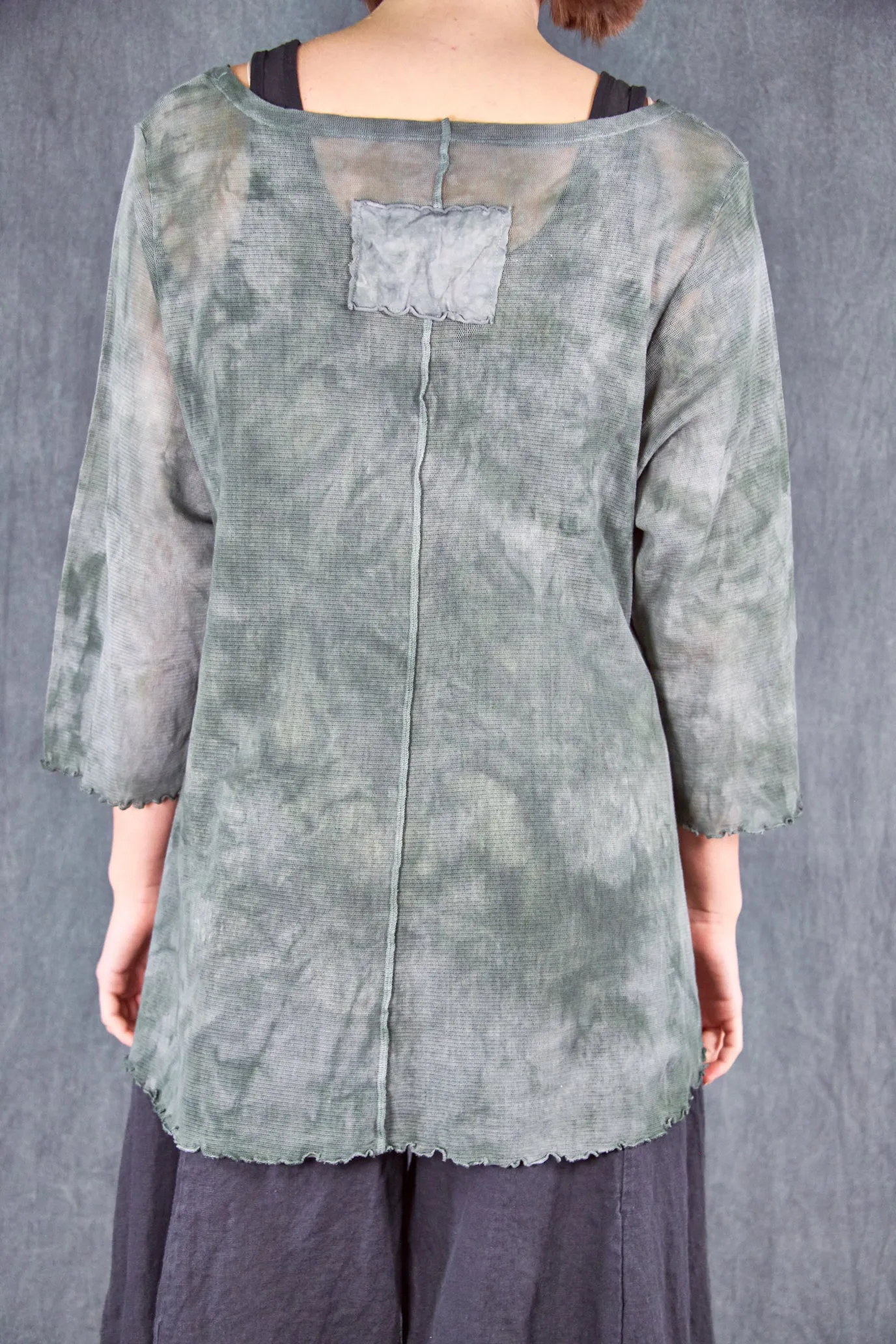1145HD Hand-dyed Mesh Cafe Tee Toscana Green-U