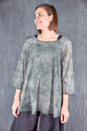 1145HD Hand-dyed Mesh Cafe Tee Toscana Green-U