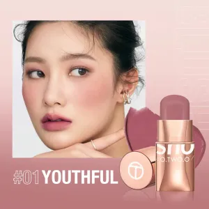 3-in-1 Lipstick Blush Stick Eyes Cheek and Lip Tint Buildable Waterproof Lightweight Multi Stick Face Makeup
