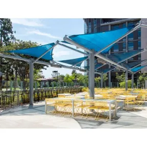 4-Point Hypar Sail Shade Structure (Restaurant Style)