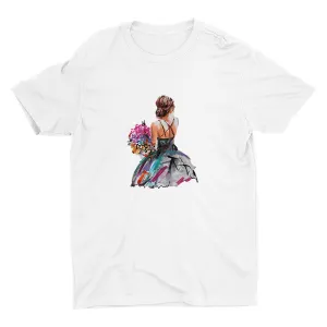 Acrylic Painting of a Lady Cotton Tee