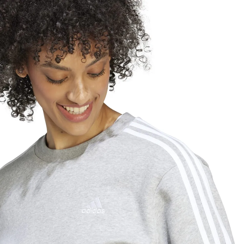 Adidas Womens Essentials 3-Stripes Fleece Sweatshirt