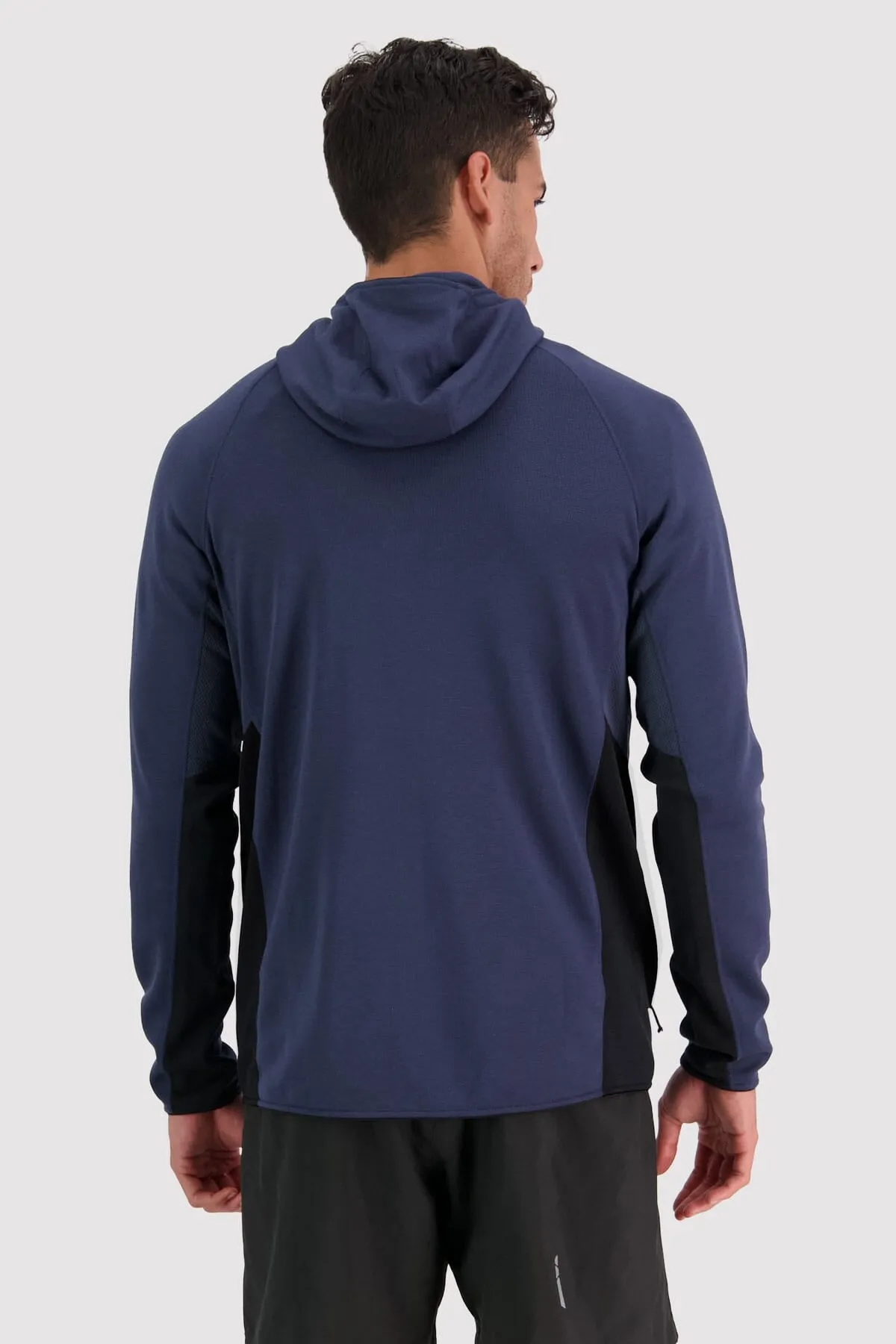 Approach Merino Gridlock Hood - Midnight