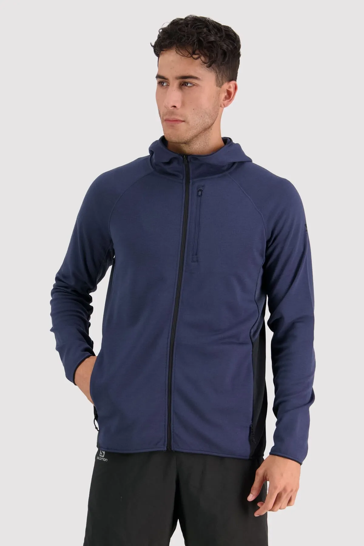 Approach Merino Gridlock Hood - Midnight