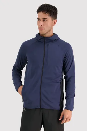 Approach Merino Gridlock Hood - Midnight