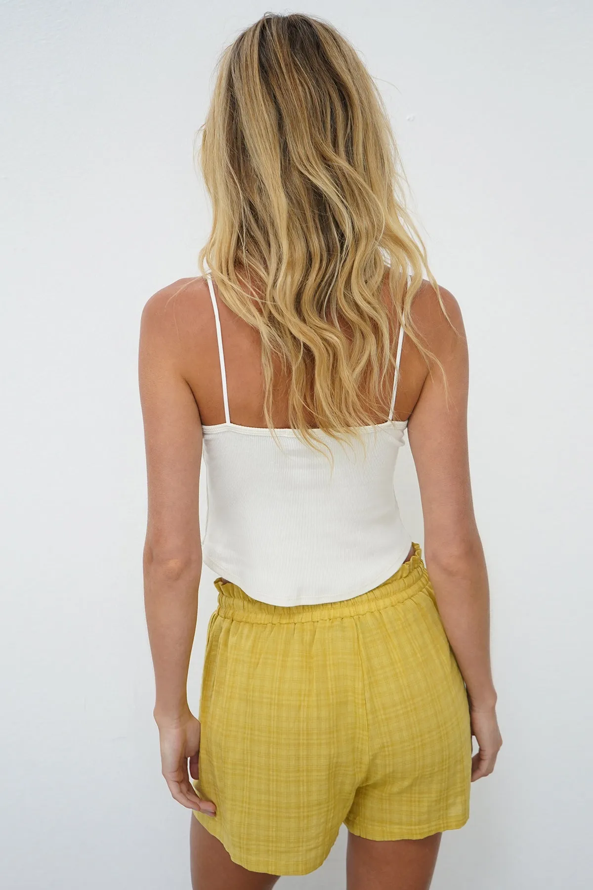 Ari Ribbed Tank - Ivory