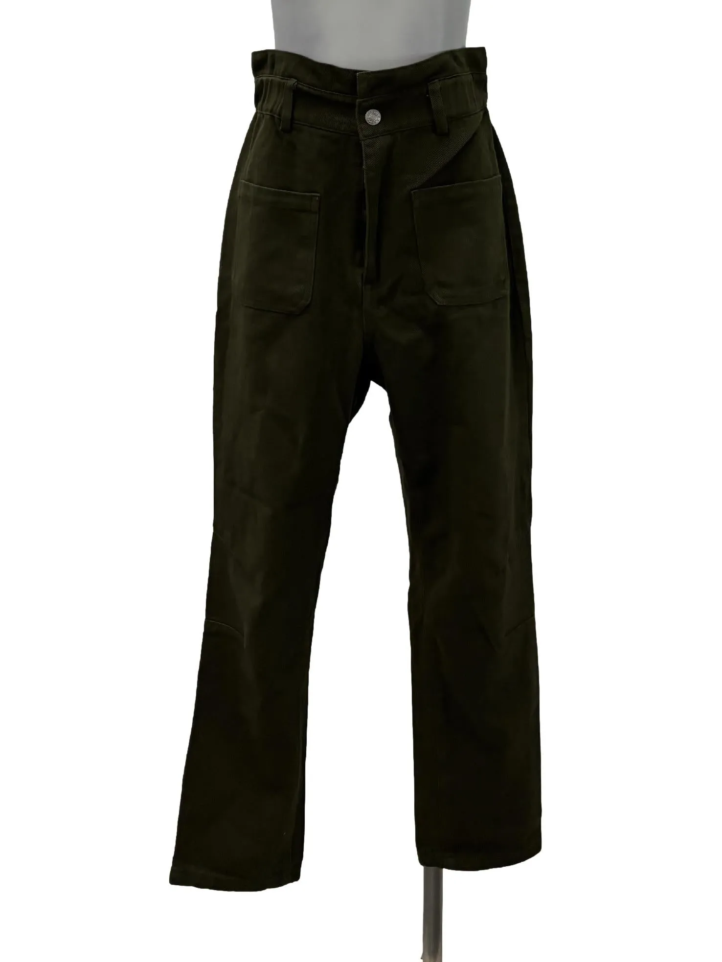 Army Green High Waist Pants