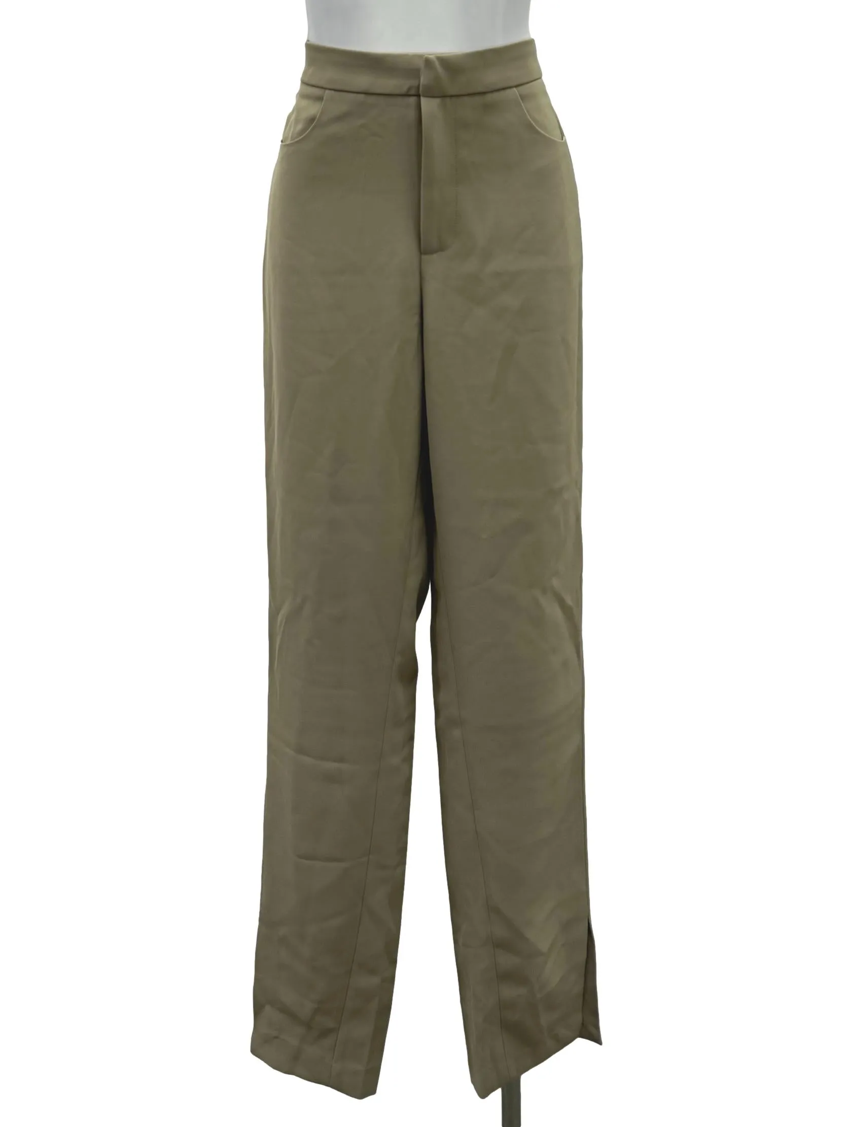 Army Green Straight Long Pants