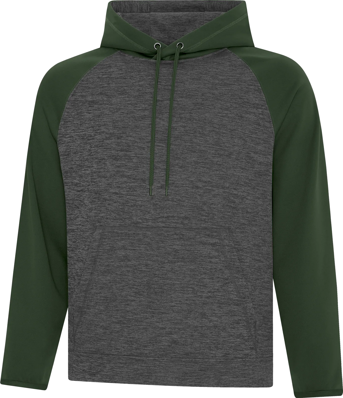 ATC™ Dynamic Heather 2 Tone Polyester Hoodie Charcoal Forest