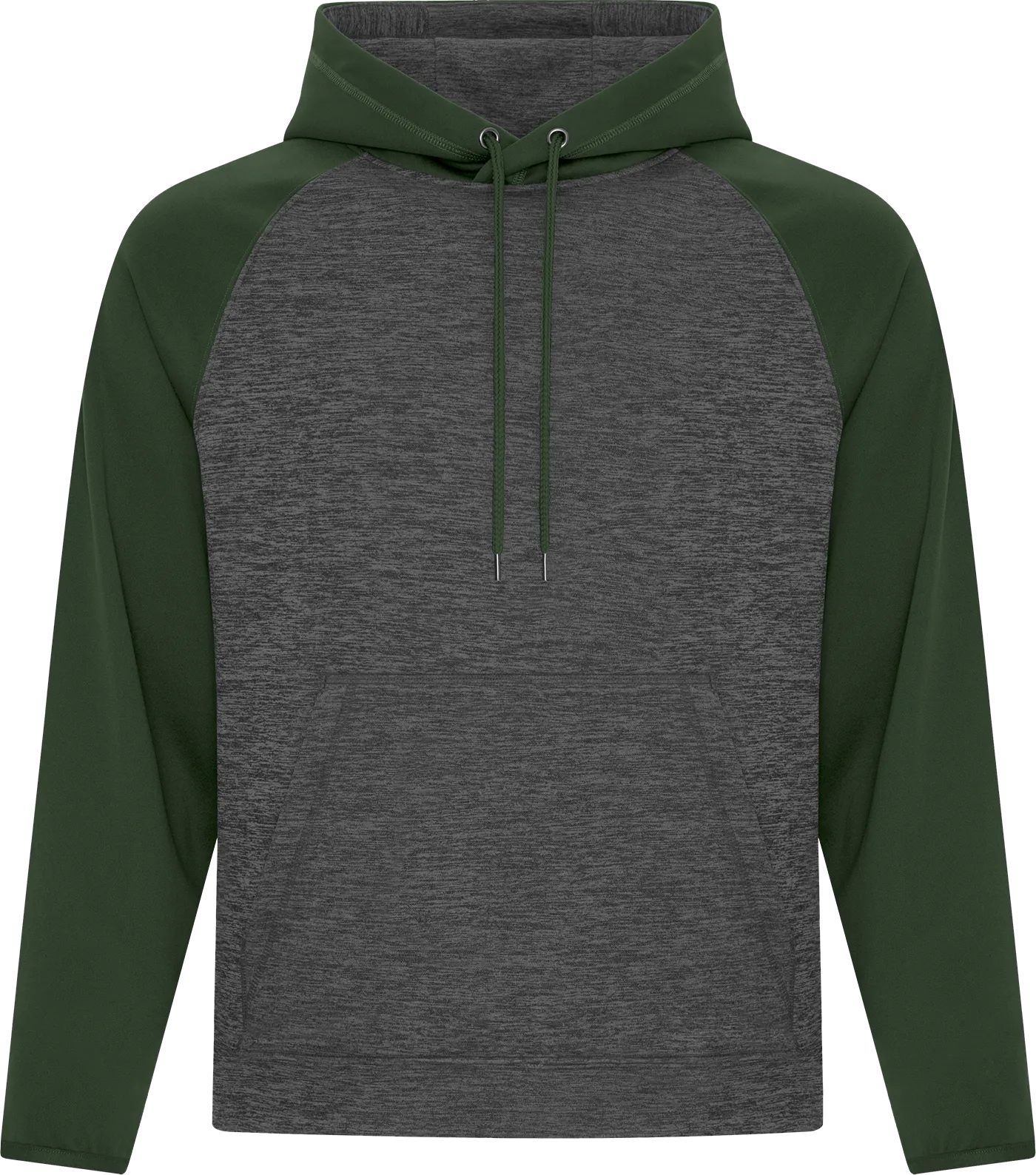 ATC™ Dynamic Heather 2 Tone Polyester Hoodie Charcoal Forest