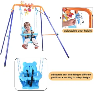 Baby & Toddler Folding Swing with Toy Bar | Indoor & Outdoor Swing | 6m - 3 years