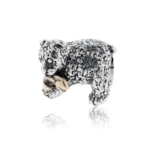 Bear with Fish Bracelet Bead