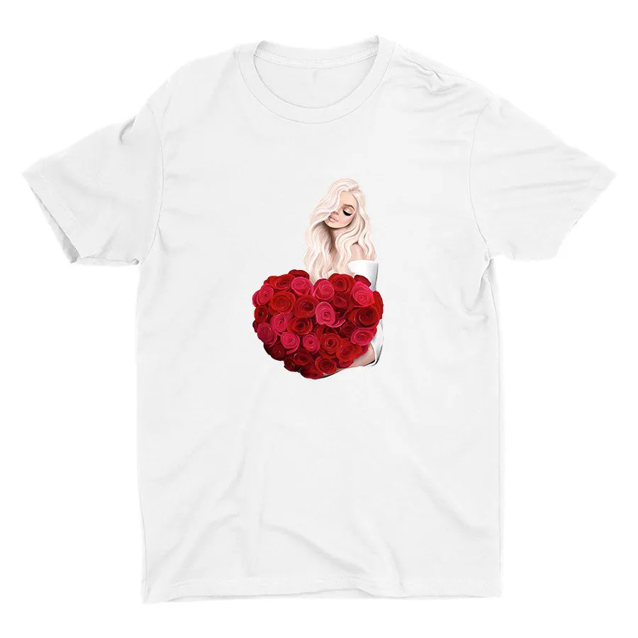 Beauty and Roses Cotton Tee