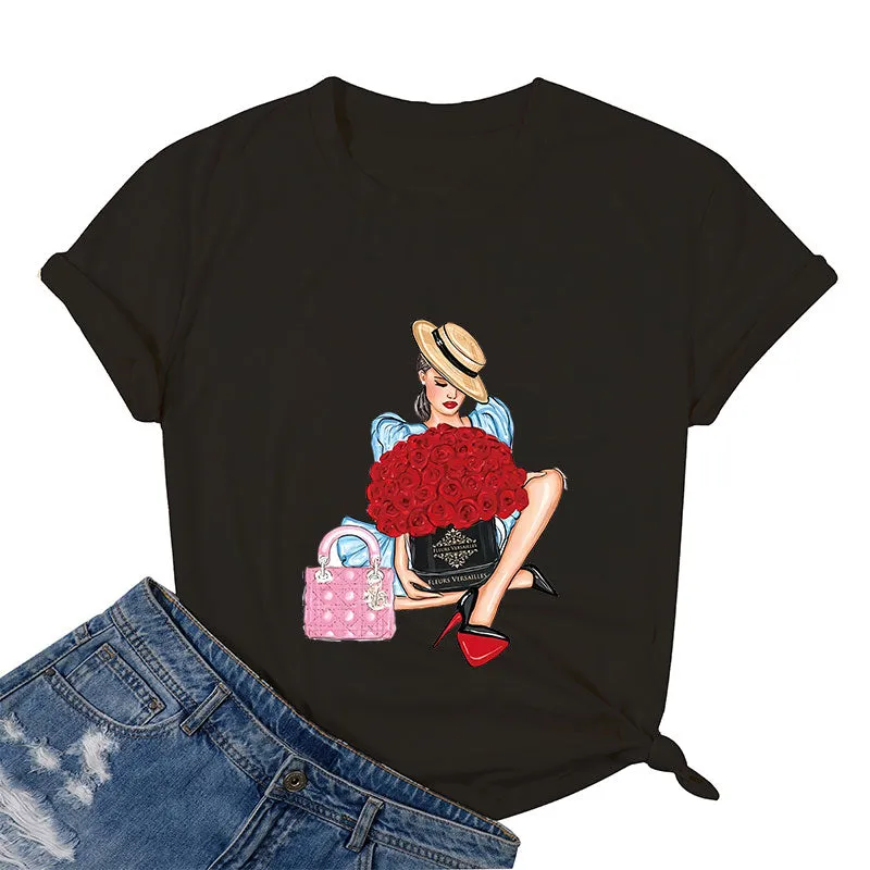 Beauty And Roses Cotton Tee