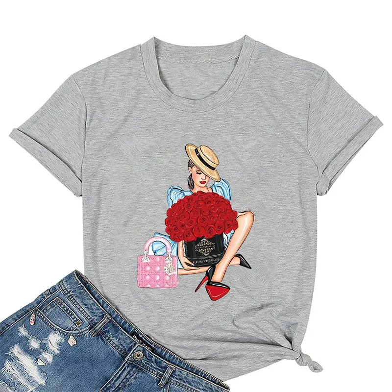 Beauty And Roses Cotton Tee