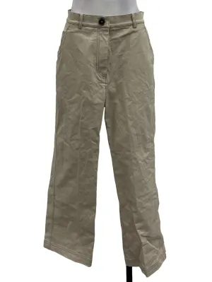 Beige Contrast Stitch Pants OSN