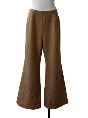 Beige Straight Cut Pants