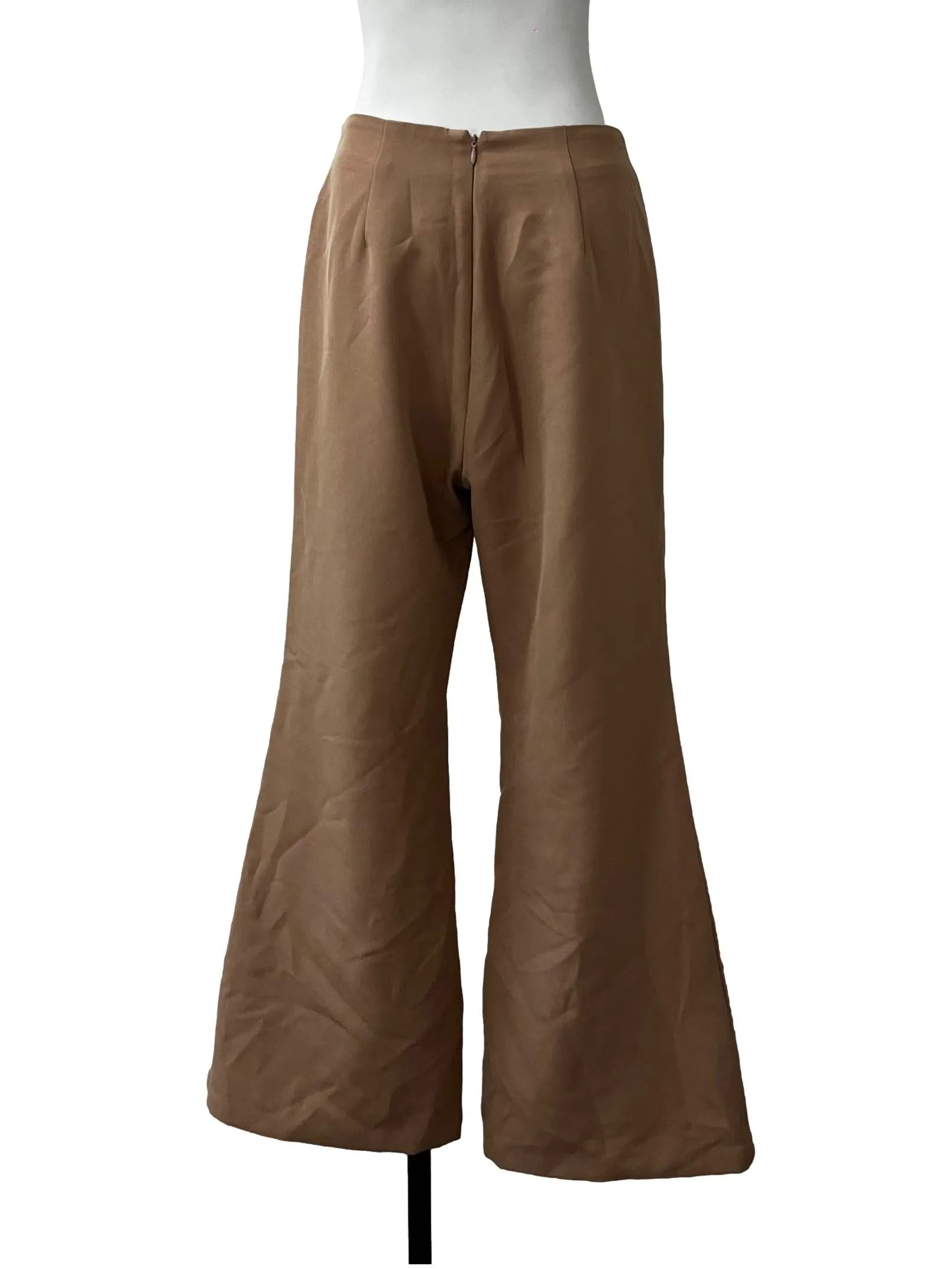 Beige Straight Cut Pants