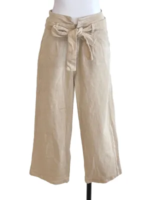 Beige Tie-Knot Pants