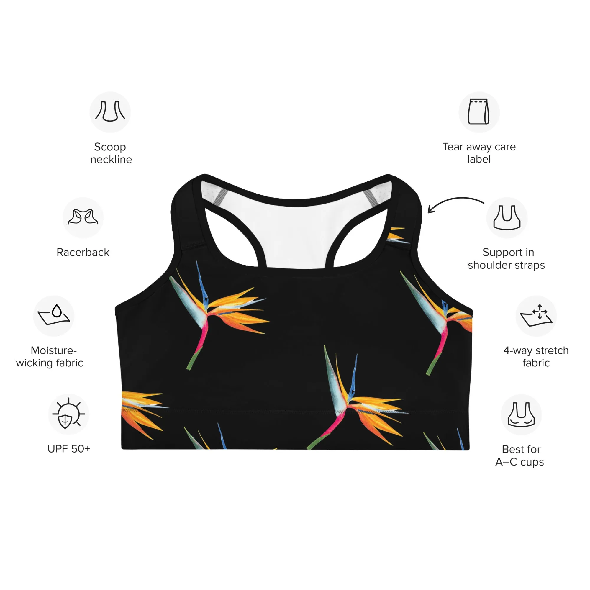 Birds of Paradise Sports Bra