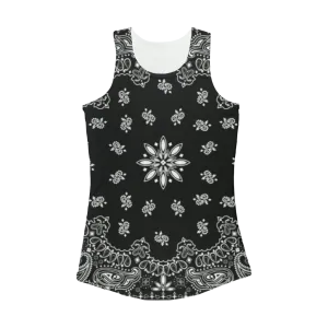 Black Classic Bandana Women Performance Tank Top