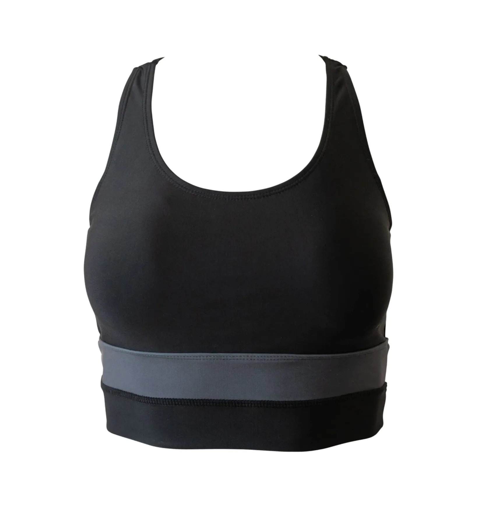 Black Cut Back Crop (XS) - Final Sale