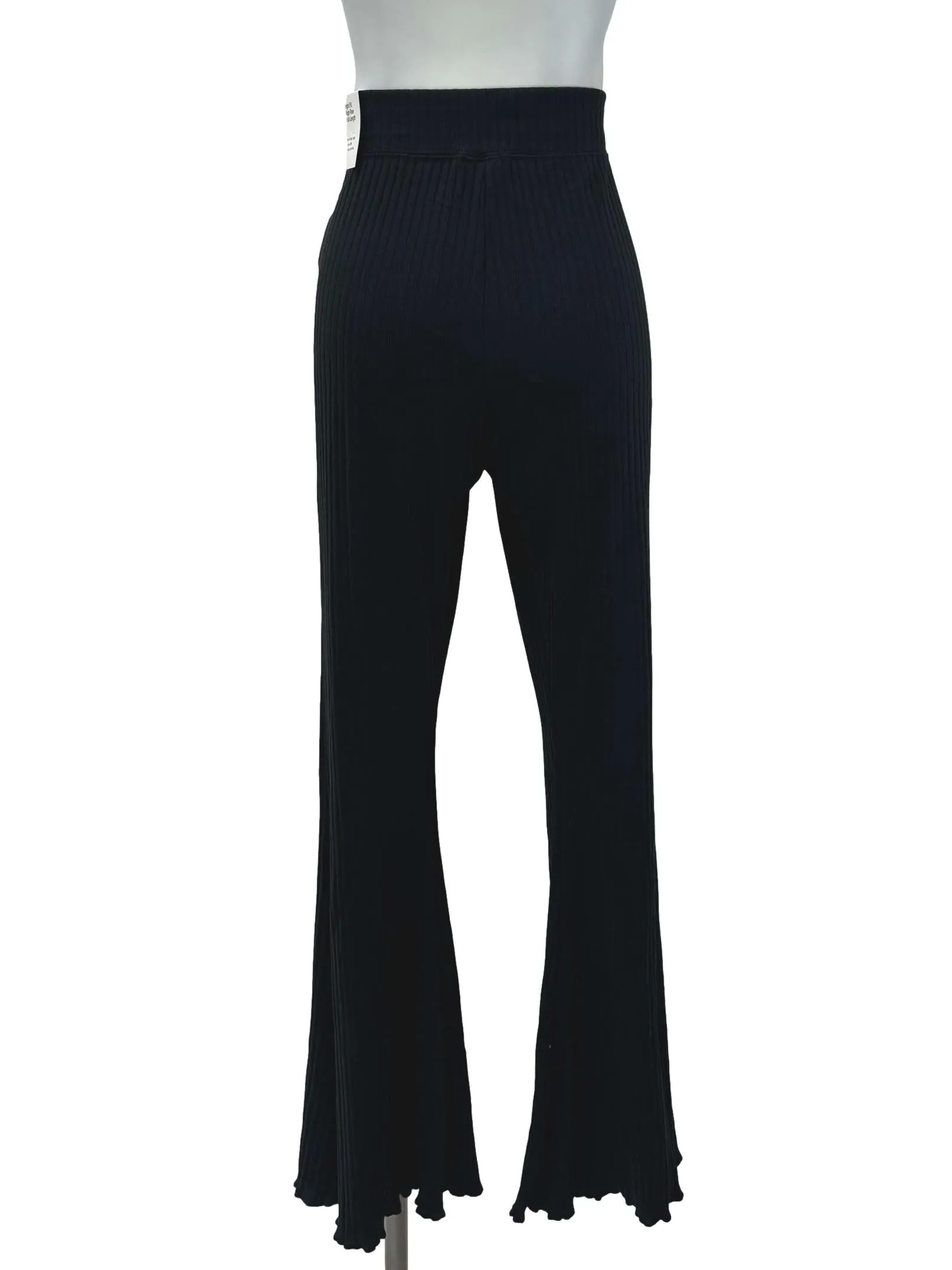 Black Knitted High Waisted Pants