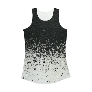 Black Paint Spots White Women Performance Tank Top