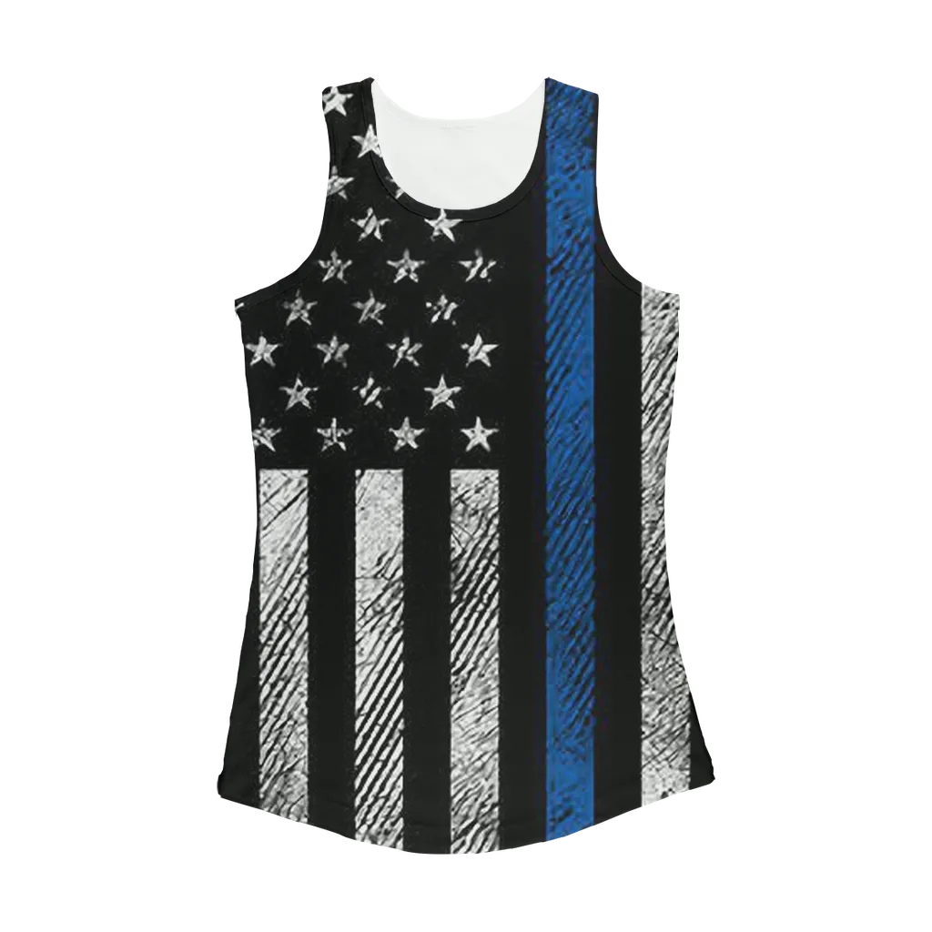 Blue Lives Matter Women Performance Tank Top