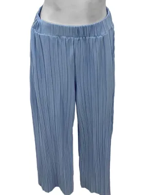 Blue Pleat Pants