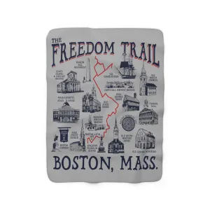 Boston Freedom Trail Sherpa Fleece Blanket