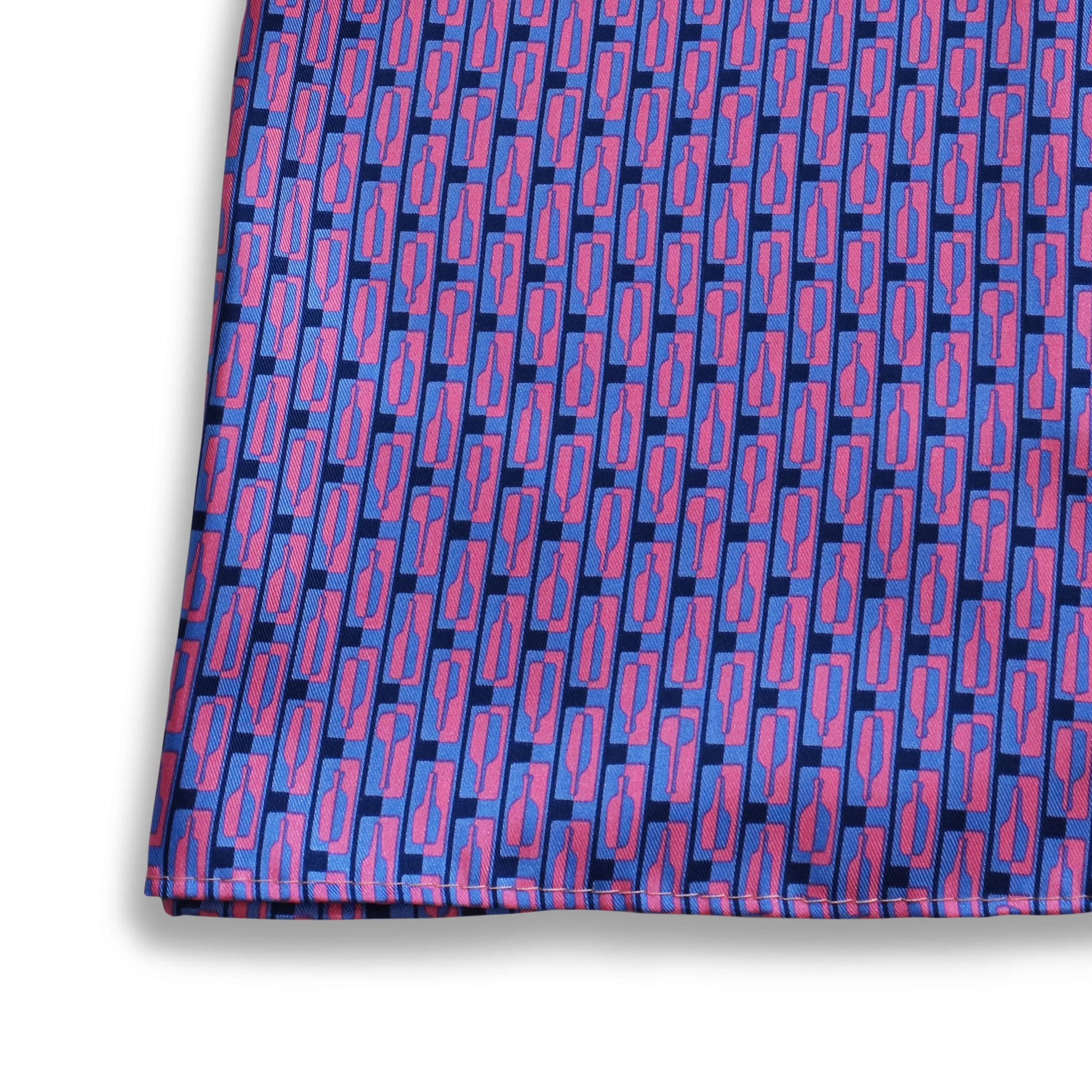 Bourbon Row© Pocket Square | 2-Pack | Navy   Pink