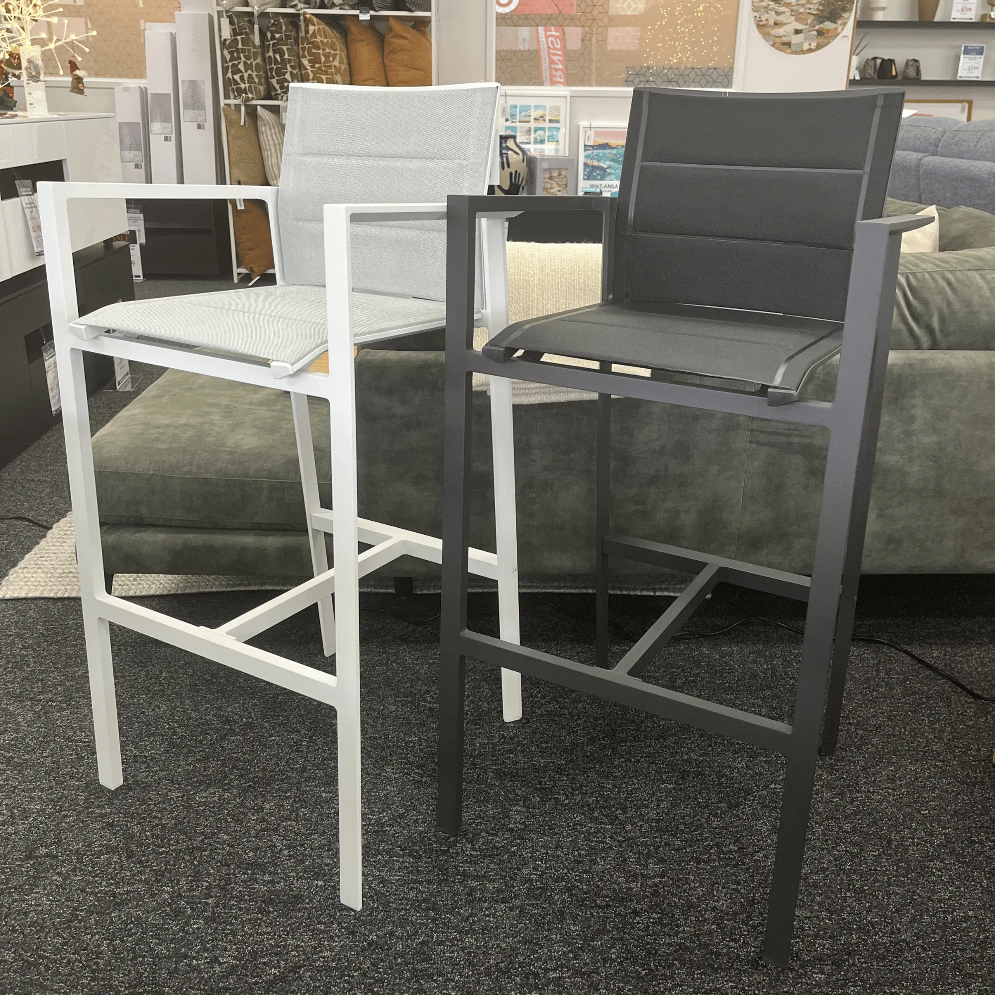 Bremen Outdoor Bar Chair - Charcoal