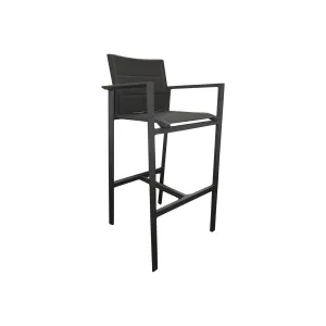 Bremen Outdoor Bar Chair - Charcoal