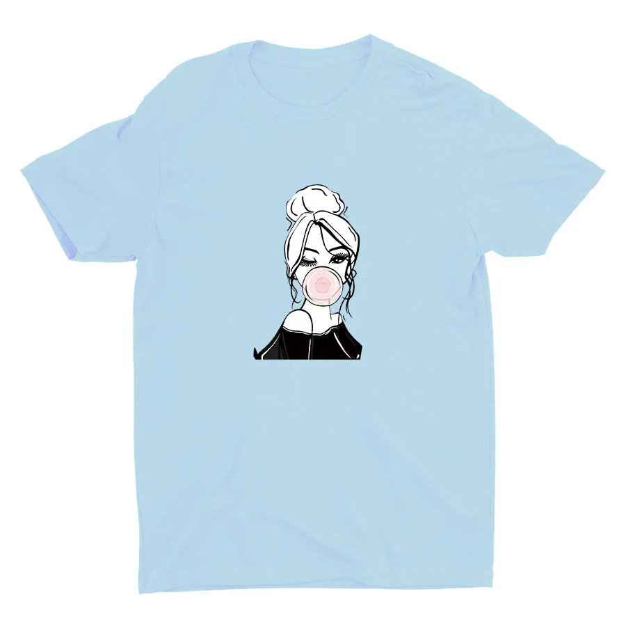 Bubble Gum Wink Cotton Tee