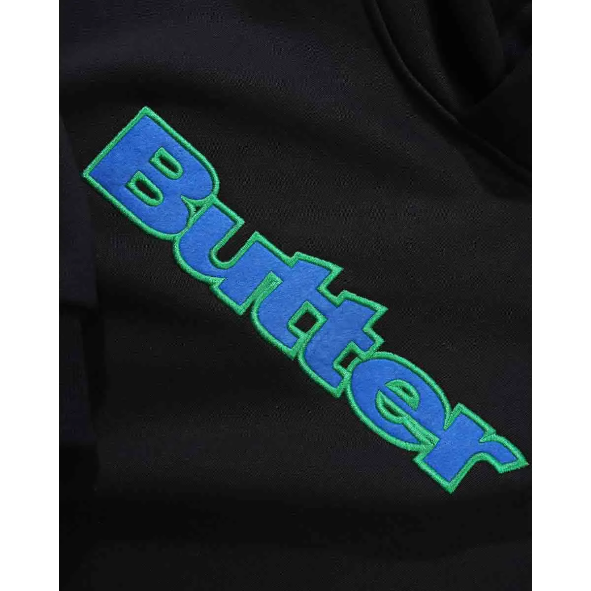 Butter Goods - Felt Logo Applique Hoodie Black
