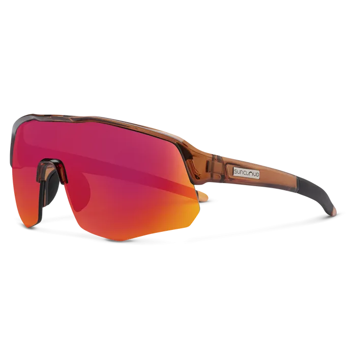 Cadence - Matte Crystal Amber   Polarized Red Mirror Lens