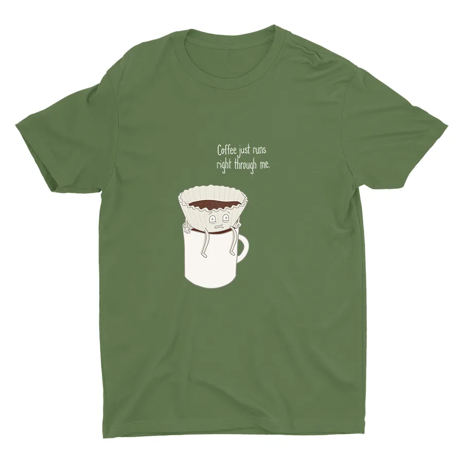COFFEE JUST...Funny Print Cotton Tee