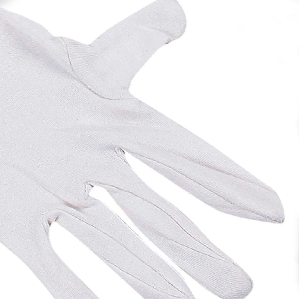 Cotton hand gloves Half Hand Gloves Cold & Sun Protective (White)