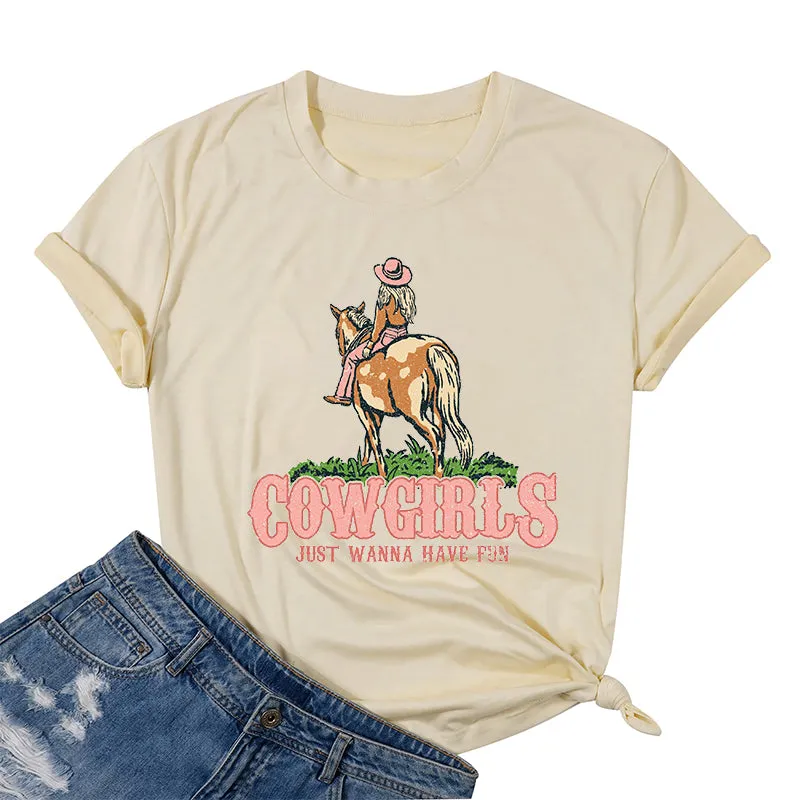 Cowgirls Wanna Have Fun Cotton Tee