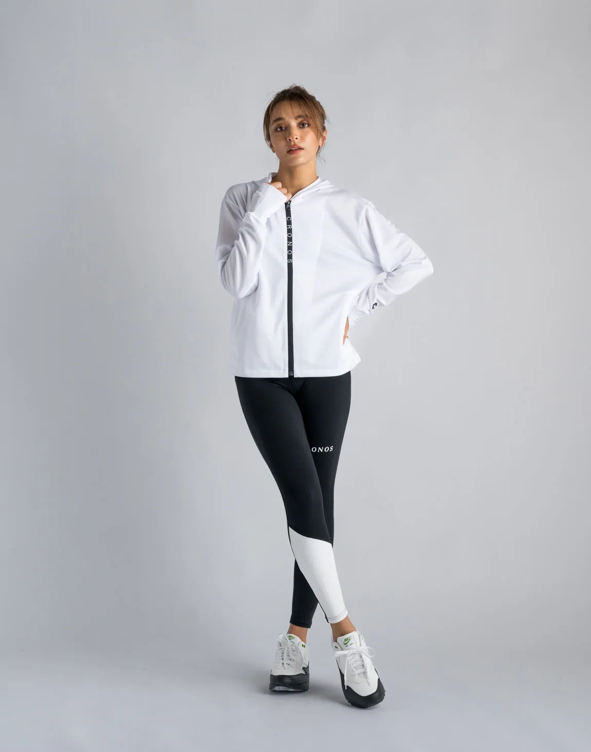 CRONOS WOMEN OUTDOOR UV CUT HOODIE【WHITE】