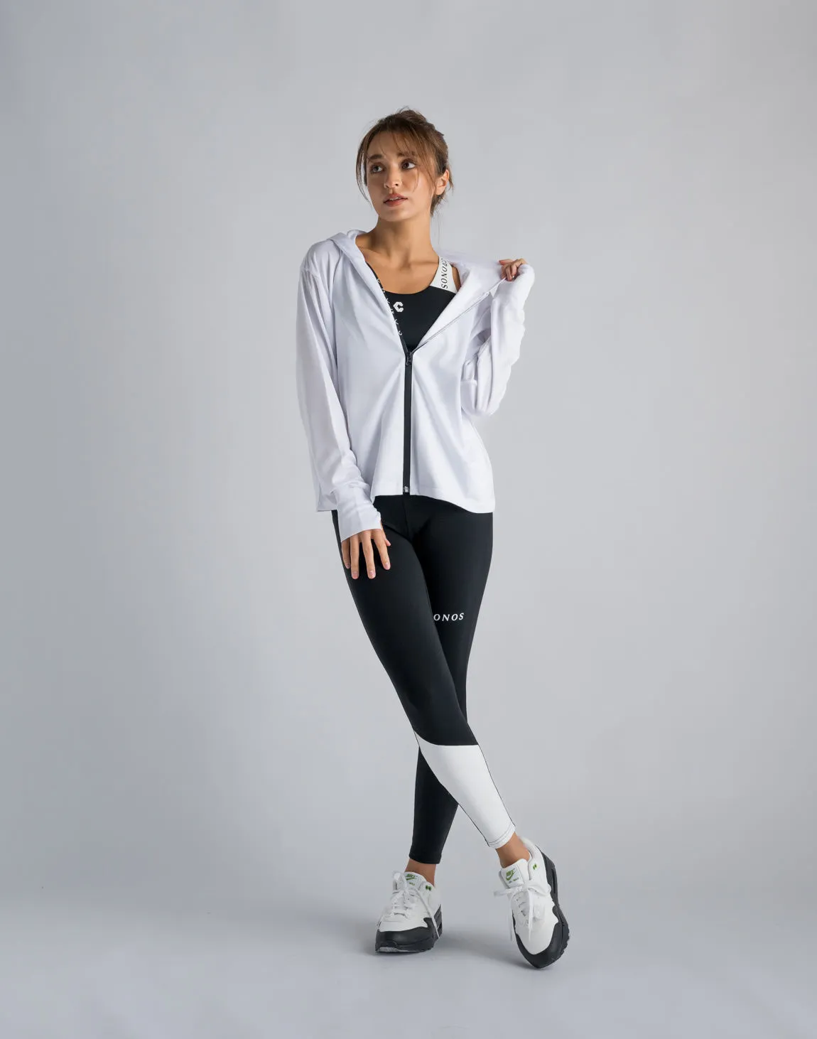 CRONOS WOMEN OUTDOOR UV CUT HOODIE【WHITE】