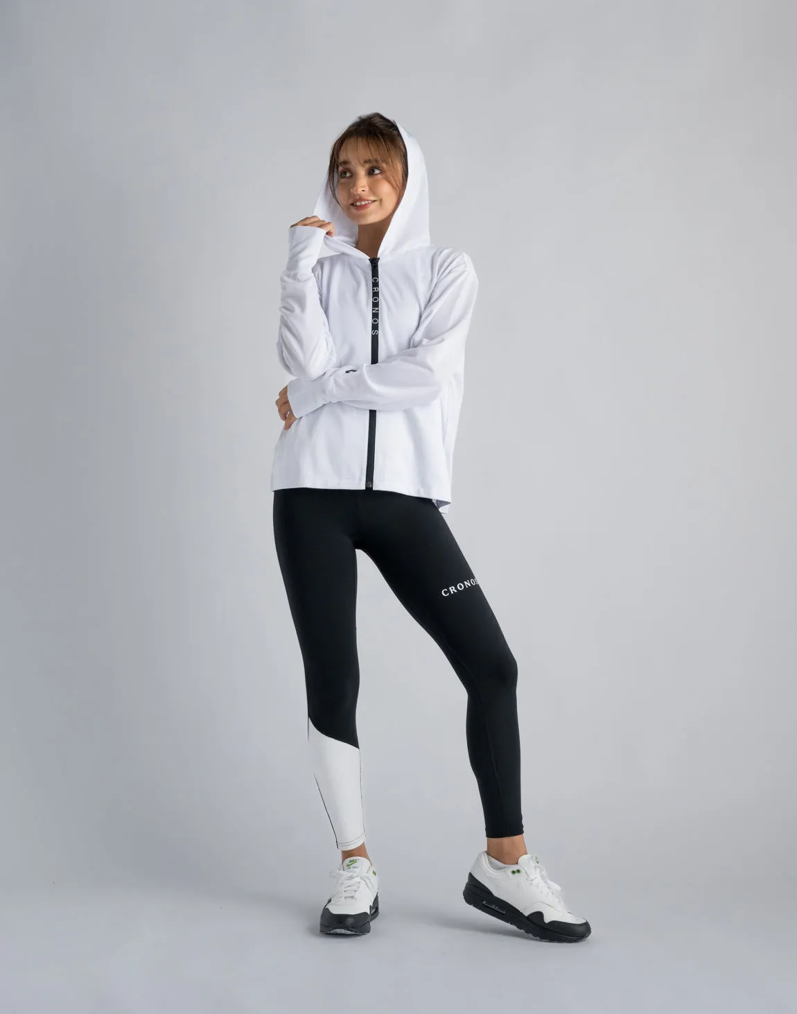 CRONOS WOMEN OUTDOOR UV CUT HOODIE【WHITE】