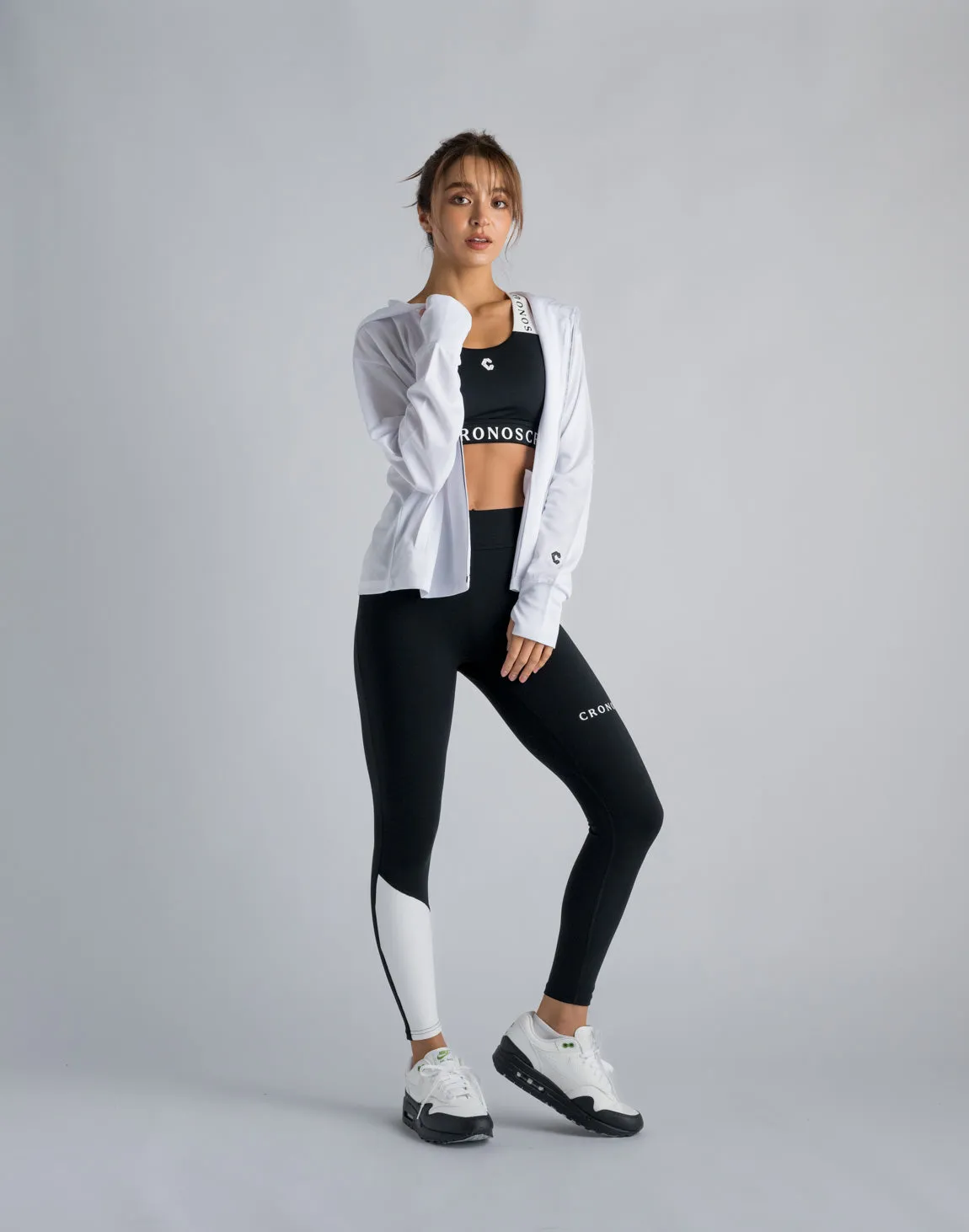 CRONOS WOMEN OUTDOOR UV CUT HOODIE【WHITE】