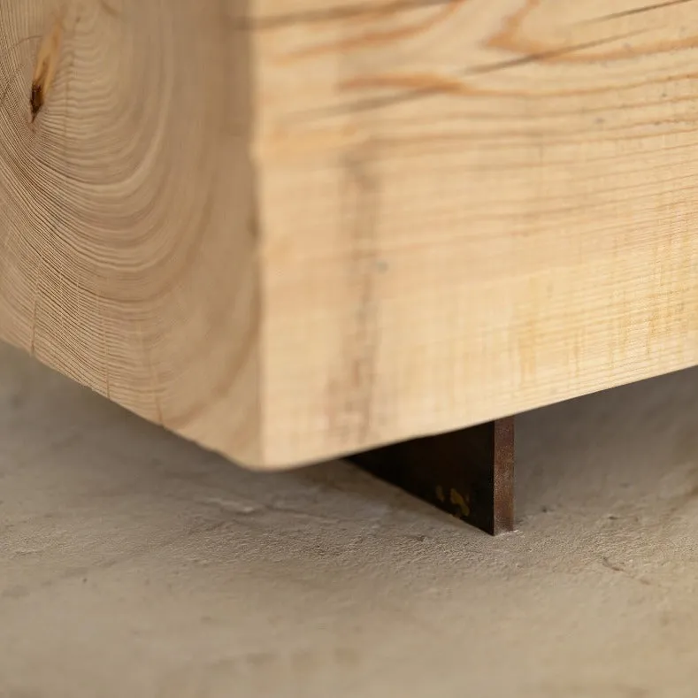 Cypress Wood Beam Bench | Large Reclaimed Wood Bench