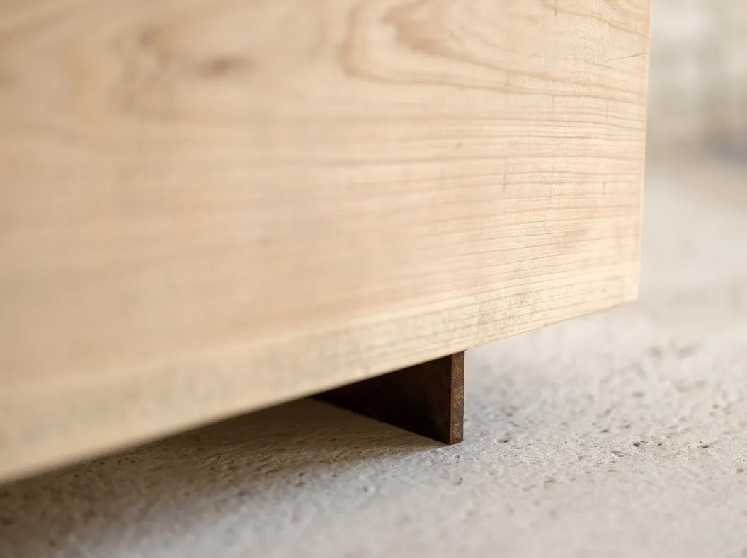 Cypress Wood Beam Bench | Large Reclaimed Wood Bench