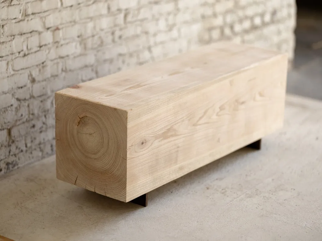 Cypress Wood Beam Bench | Large Reclaimed Wood Bench