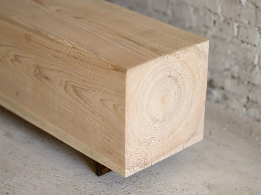 Cypress Wood Beam Bench | Large Reclaimed Wood Bench