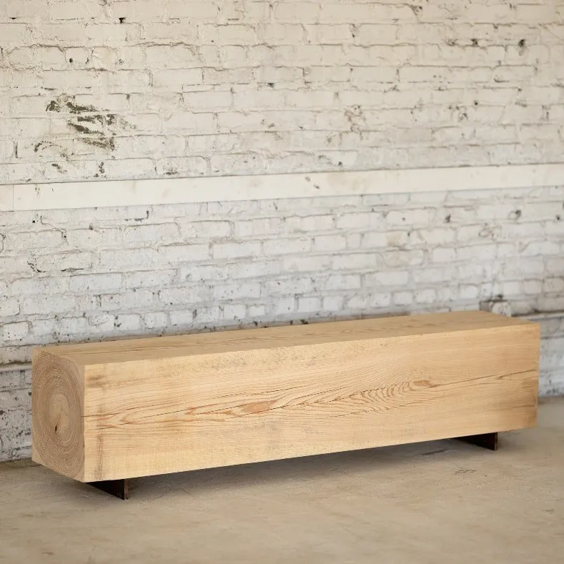 Cypress Wood Beam Bench | Large Reclaimed Wood Bench
