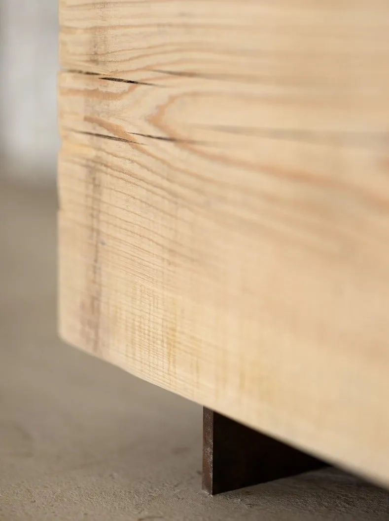 Cypress Wood Beam Bench | Large Reclaimed Wood Bench